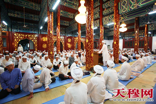 穆斯林在清真寺内做礼拜