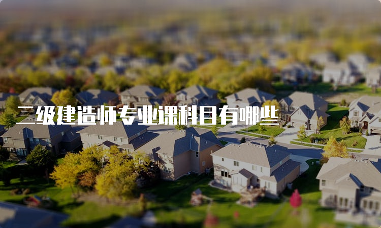 二级建造师专业课科目有哪些