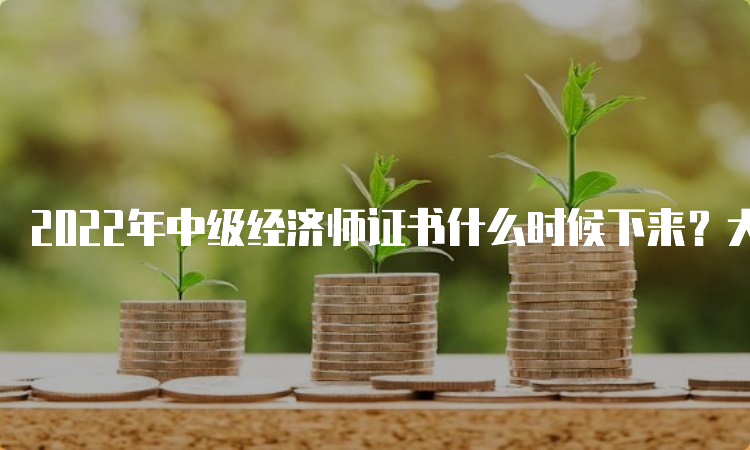 2022年中级经济师证书什么时候下来？大概在2023年的3-5月