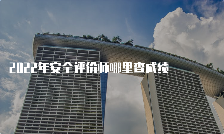 2022年安全评价师哪里查成绩