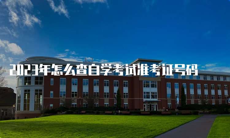 2023年怎么查自学考试准考证号码