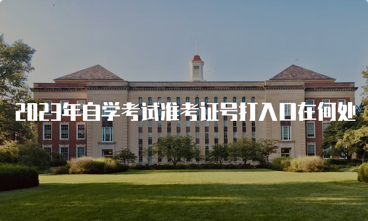 2023年自学考试准考证号打入口在何处