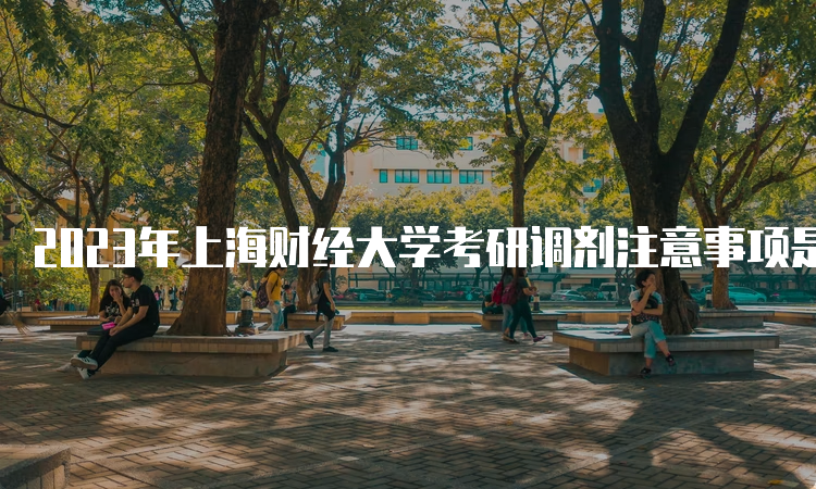 2023年上海财经大学考研调剂注意事项是什么