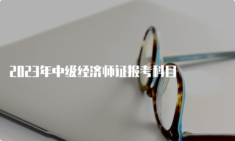 2023年中级经济师证报考科目