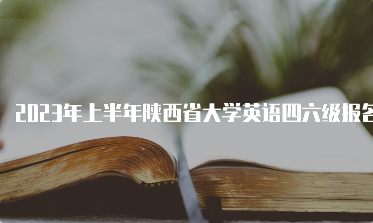 2023年上半年陕西省大学英语四六级报名时间：4月27日14点-5月8日17点