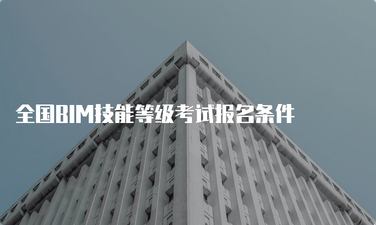 全国BIM技能等级考试报名条件