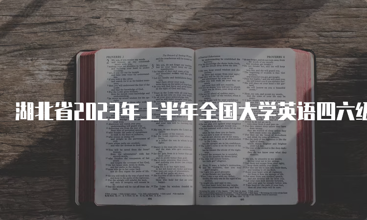 湖北省2023年上半年全国大学英语四六级报名时间：4月28日8点至5月5日17点