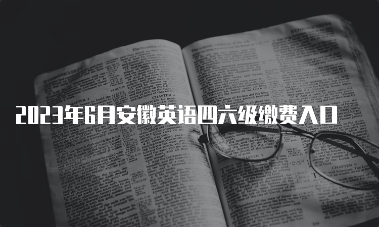 2023年6月安徽英语四六级缴费入口