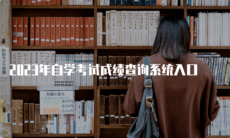 2023年自学考试成绩查询系统入口