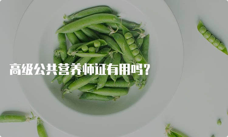 高级公共营养师证有用吗？