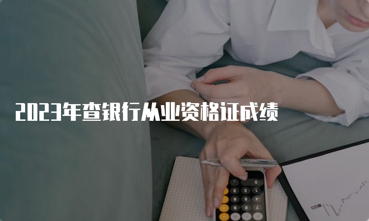 2023年查银行从业资格证成绩