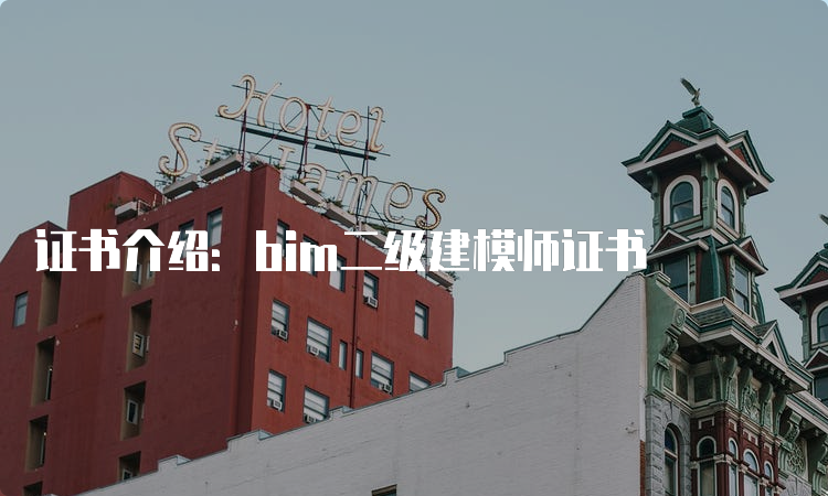 证书介绍：bim二级建模师证书