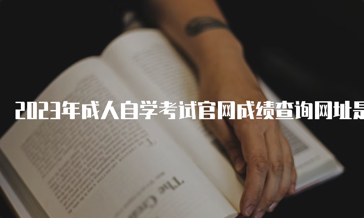 2023年成人自学考试官网成绩查询网址是什么