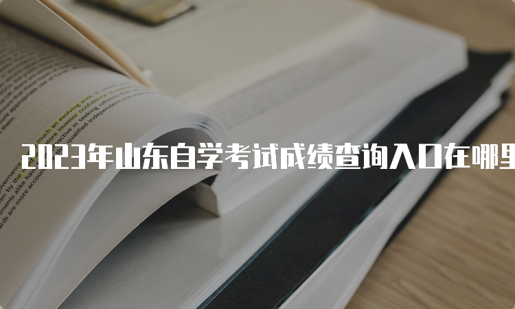 2023年山东自学考试成绩查询入口在哪里