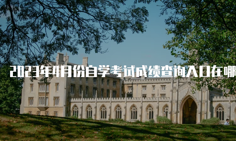 2023年4月份自学考试成绩查询入口在哪里呢