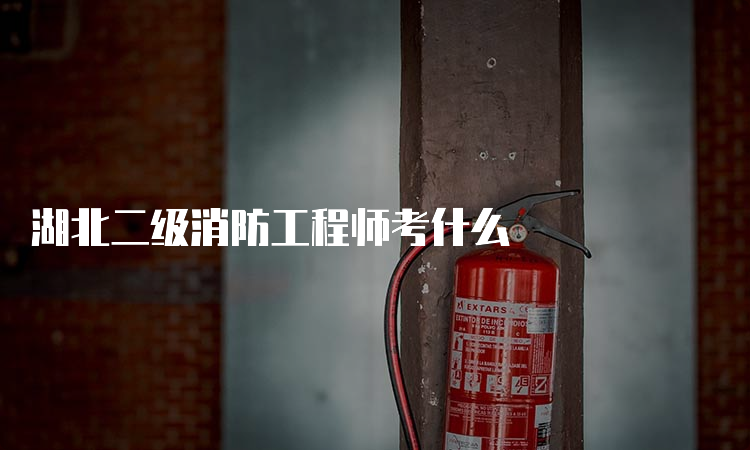 湖北二级消防工程师考什么