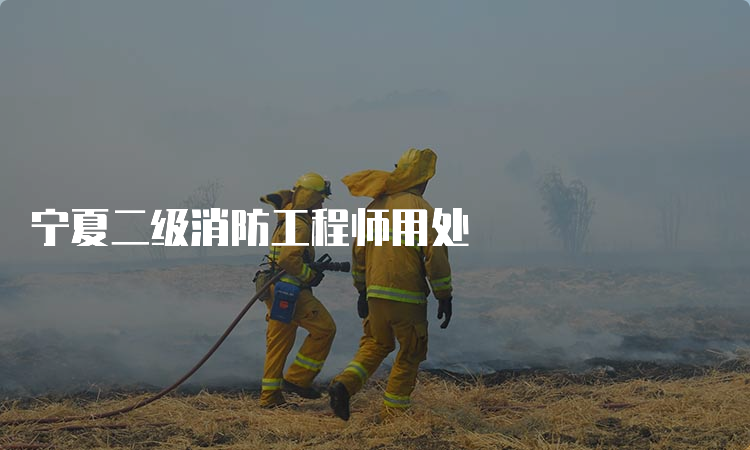 宁夏二级消防工程师用处