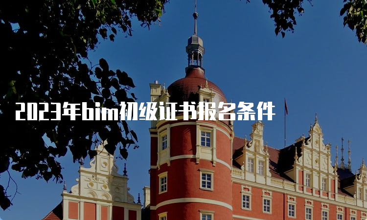 2023年bim初级证书报名条件