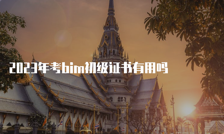 2023年考bim初级证书有用吗