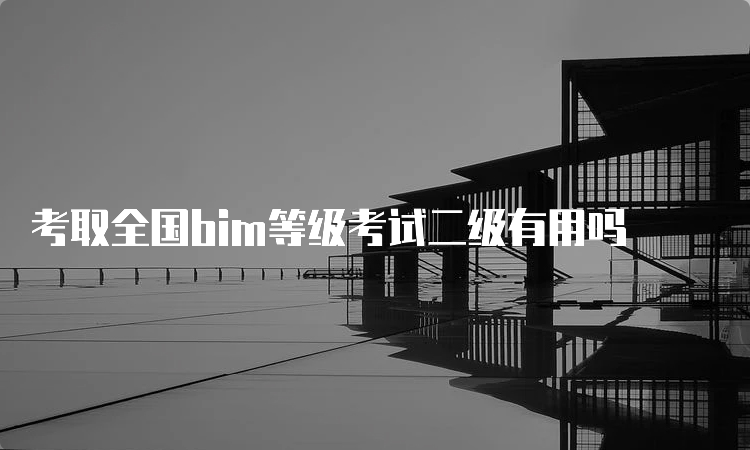 考取全国bim等级考试二级有用吗