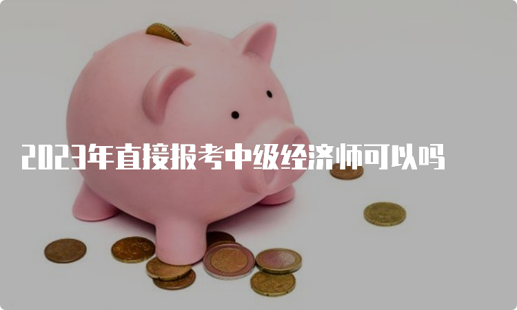 2023年直接报考中级经济师可以吗