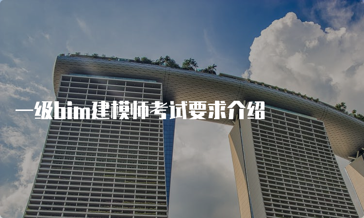 一级bim建模师考试要求介绍