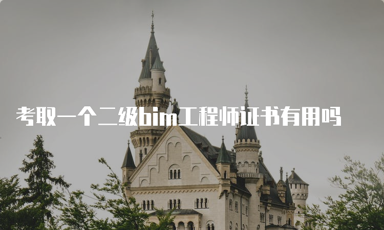 考取一个二级bim工程师证书有用吗