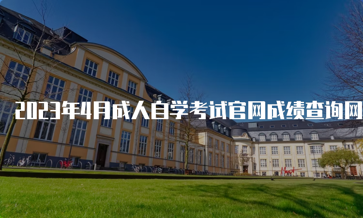 2023年4月成人自学考试官网成绩查询网址