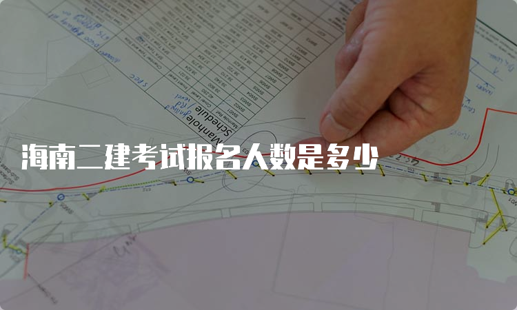 海南二建考试报名人数是多少