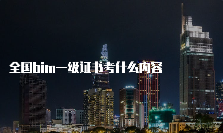 全国bim一级证书考什么内容