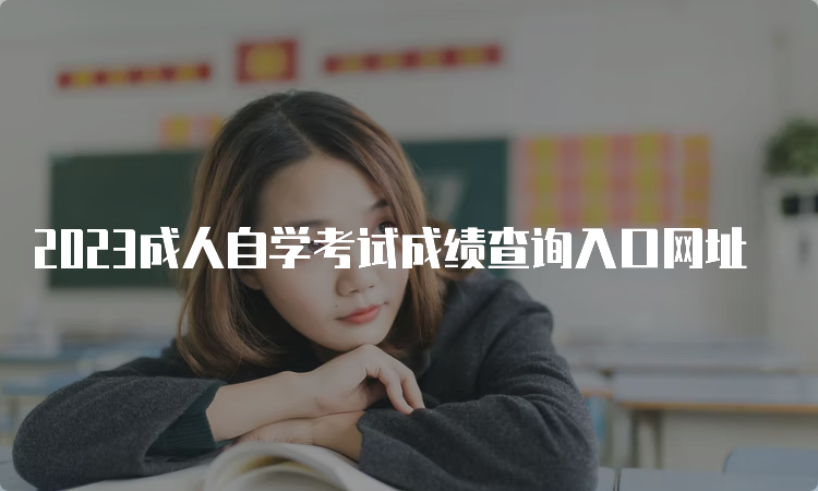 2023成人自学考试成绩查询入口网址