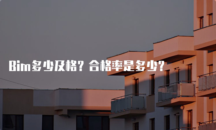 Bim多少及格？合格率是多少？