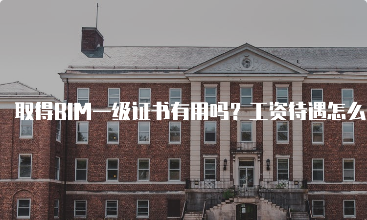 取得BIM一级证书有用吗？工资待遇怎么样？