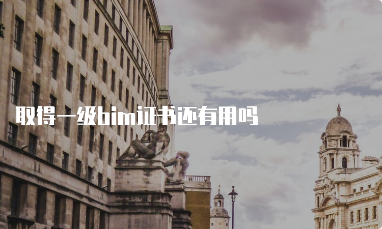 取得一级bim证书还有用吗