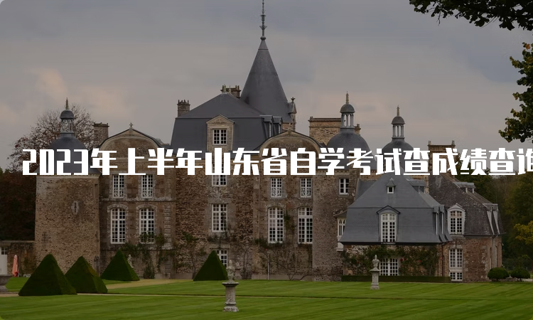 2023年上半年山东省自学考试查成绩查询网址