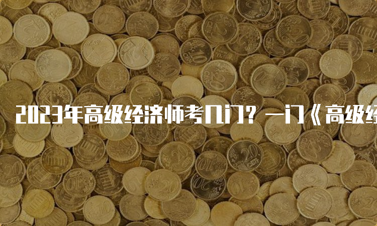 2023年高级经济师考几门？一门《高级经济实务》