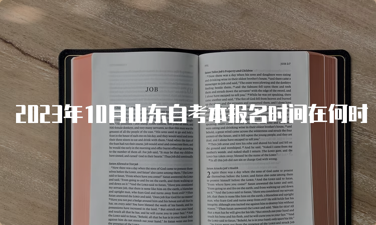 2023年10月山东自考本报名时间在何时