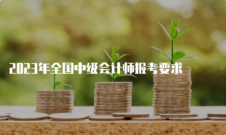 2023年全国中级会计师报考要求