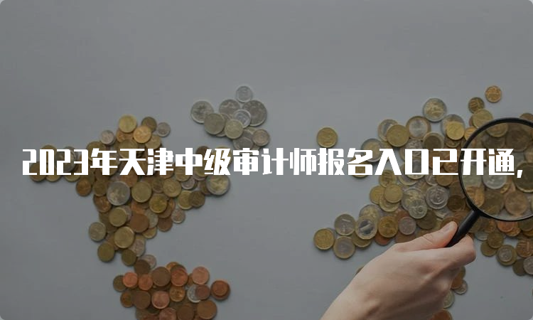 2023年天津中级审计师报名入口已开通，快来报名！