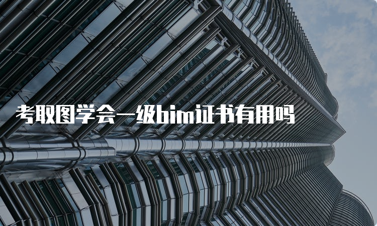 考取图学会一级bim证书有用吗