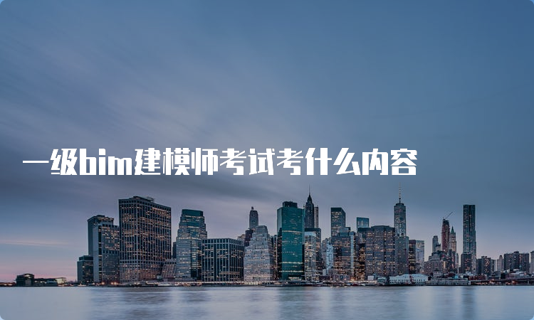 一级bim建模师考试考什么内容