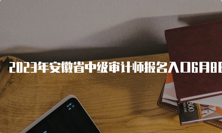 2023年安徽省中级审计师报名入口6月8日开通