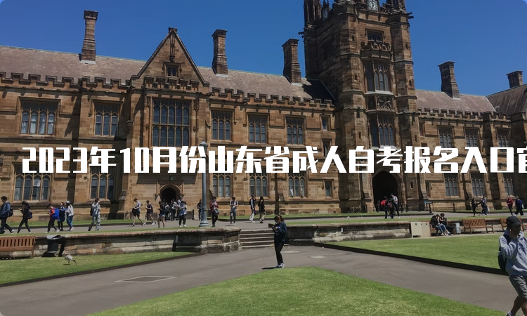 2023年10月份山东省成人自考报名入口官网