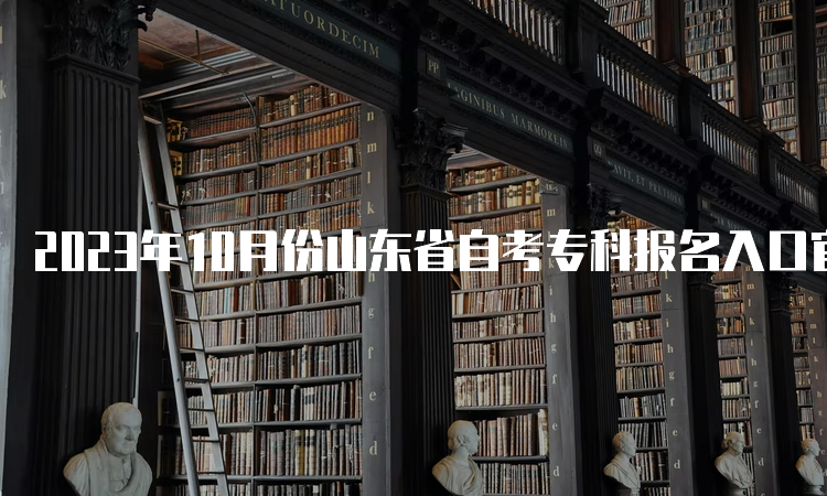 2023年10月份山东省自考专科报名入口官网网址