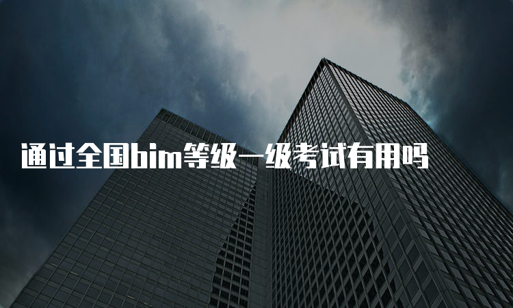 通过全国bim等级一级考试有用吗