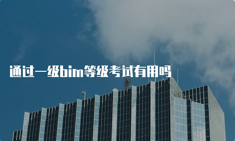 通过一级bim等级考试有用吗