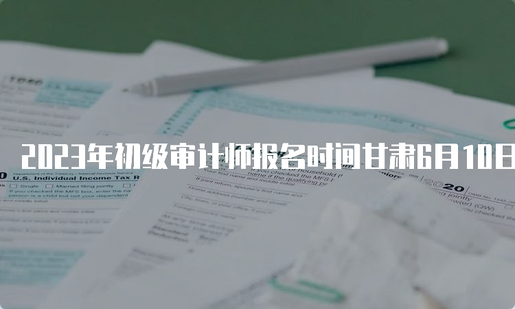 2023年初级审计师报名时间甘肃6月10日至6月20日18:00