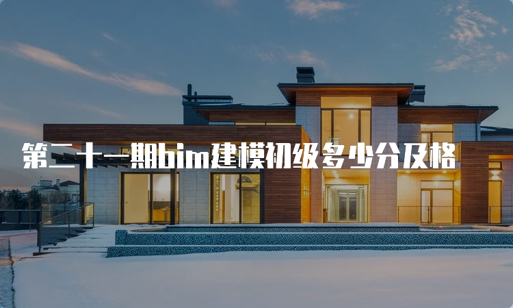 第二十一期bim建模初级多少分及格