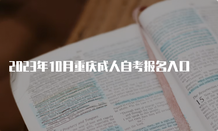 2023年10月重庆成人自考报名入口