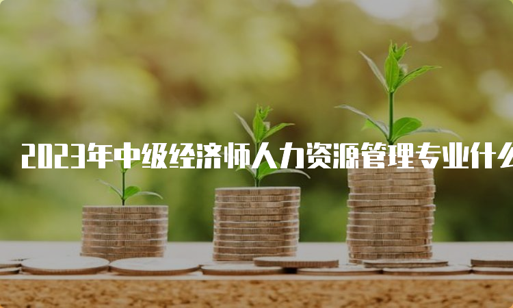 2023年中级经济师人力资源管理专业什么时候报名